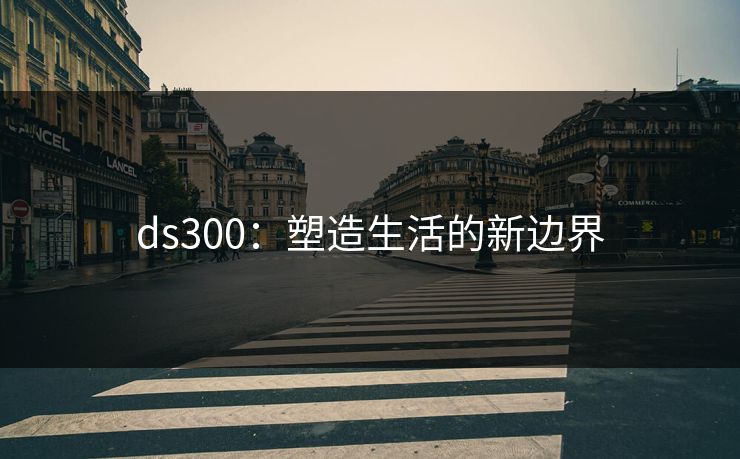 ds300：塑造生活的新边界